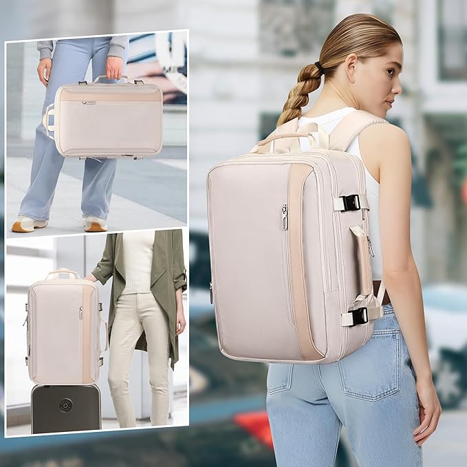 PIJUSHI Travel Backpack for Women Expandable Carry on Luggage Backpack Airline - Image 2