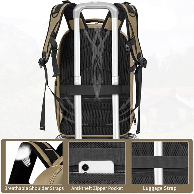 TORIBIO Camera Backpack, Hardshell DSLR Photography Camera Bag, Waterproof Hard - Image 7