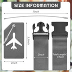 Weewooday 8 Pcs Luggage Straps Suitcase Tags Set - Image 2