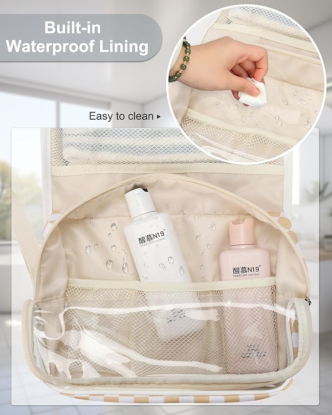 Relavel Hanging Toiletry Bag for Women, Hanging Makeup Organizer - Image 8