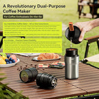 Portable Pour Over Coffee Maker, Rechargeable Electric Grinder - Image 2