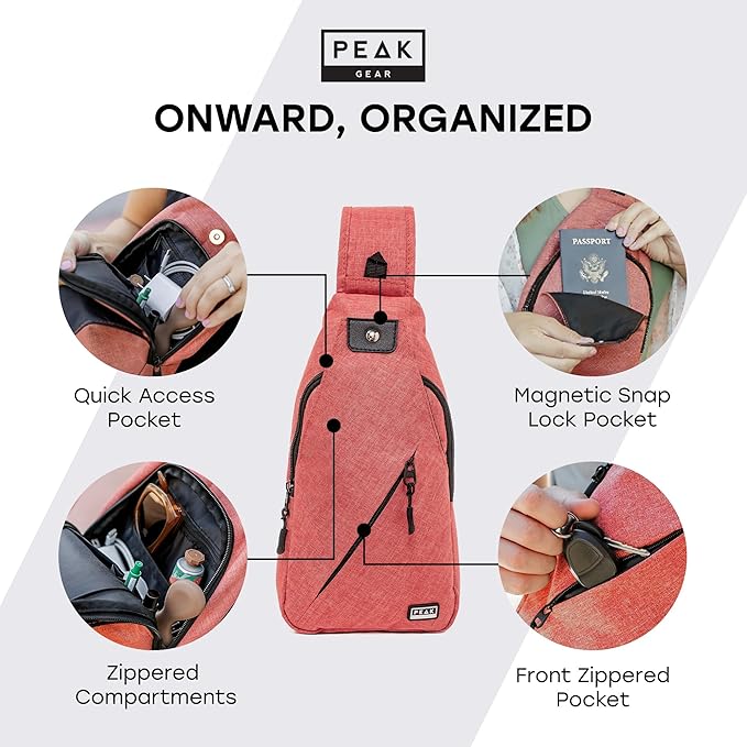 Peak Gear Travel Sling Bag. Compact Crossbody Bag | Lighter and Smaller than a - Image 3