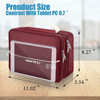 SELLYFELLY Electronics Travel Organizer, Double Layer Cable Organizer Bag - Image 2