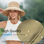 Sun Hats for Women Men UV Protection Wide Brim Bucket Hat - Image 3
