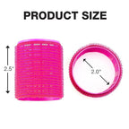 Conair Heatless Curls - Extra Large Hair Rollers - heatless overnight curlers for long lengths - volumized waves - Hot Pink - 9 Count w/storage case