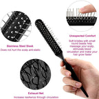 Boao 9 Pieces Wig Combs Set, Hair Edge Brush, Airbag Massage Comb, Wide Tooth Hair Comb, Clips, for Wig Stand, Human and Synthetic Extension