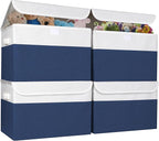 Large 22 Quart Linen Fabric Foldable Storage Bin Cube Organizer Basket by Bagnizer