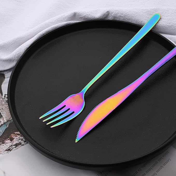 20 Pieces Silverware Set 304 Stainless Steel, Healthy & Eco-Friendly Silver - Image 3