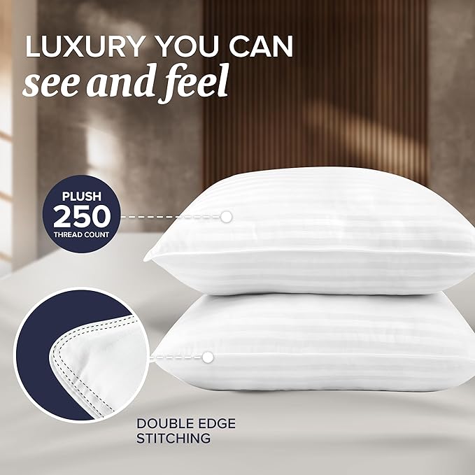 Beckham Hotel Collection Euro Size Throw Pillows, 26 x 26 Down Alternative - Image 5