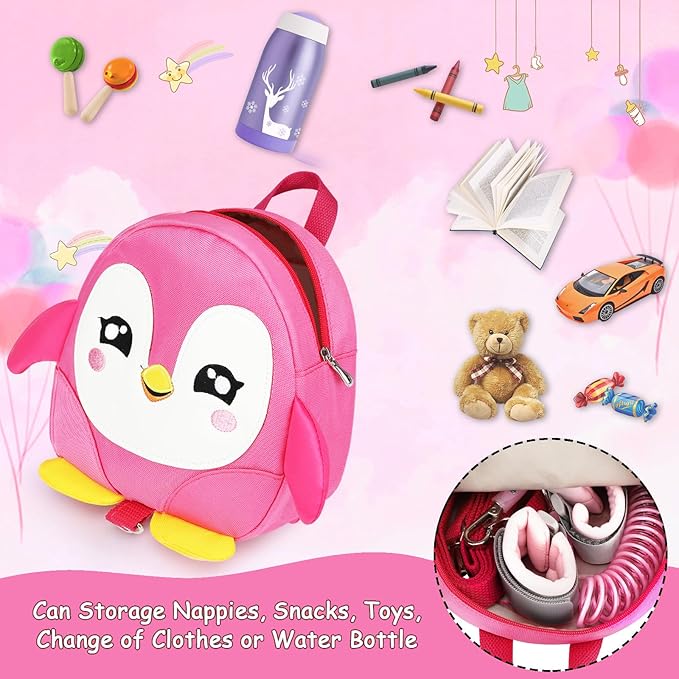 Accmor Toddler Harness Backpack Leash, Cute Penguin Kid Backpacks - Image 2