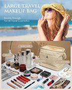 Bridesmaid Gift, Initial Makeup Bags, Personalized Double Layer Cosmetic Bag - Image 2
