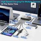 800W USB C Fast Charger Block, 10 Port USB Charging Station, GaN Ⅲ Pro Double - Image 2