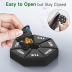 Gelibo, Weekly Pill Organizer, 2 Pack Portable Travel Pill Box Dispenser - Image 6