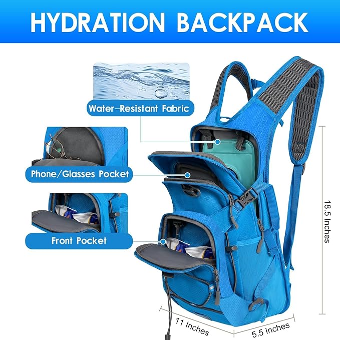 WOLT Hydration Backpack 18L Hiking Water Backpack - Image 2