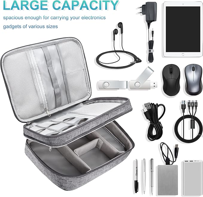 CILLA Electronics Organizer Travel, Travel Cord Organizer Case, Compact - Image 7