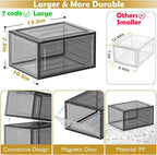 12 Pack Clear Shoe Storage Organizer - Image 3