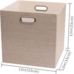 Posprica Storage Cube Basket Bins, 13×13 Foldable Storage Boxes - Image 3