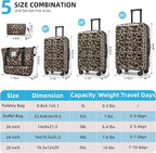 LARVENDER Luggage Sets 5 Piece Hardside Expandable Suitcase - Image 7