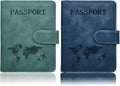 Passport Holder for Travel Essentials, 2 Pack Rfid Passport Cover for Women Men by SOVIROSE