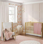 Crane Baby Floral Crib Sheets, 100% Cotton, Breathable Baby Bedding - Image 4