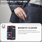 Wallet for Men Wallet with Slim Pop Up Card Holder 9-13 Cards, Bifold - Image 7