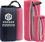 HOEAAS 2 Pack Microfiber Camping Towels, Quick Dry Towel, Super Absorbent Ultra - Image 2