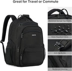 Hanke College Laptop Backpack Multi-Pocket, 18-Inch Large Travel Backpack - Image 4