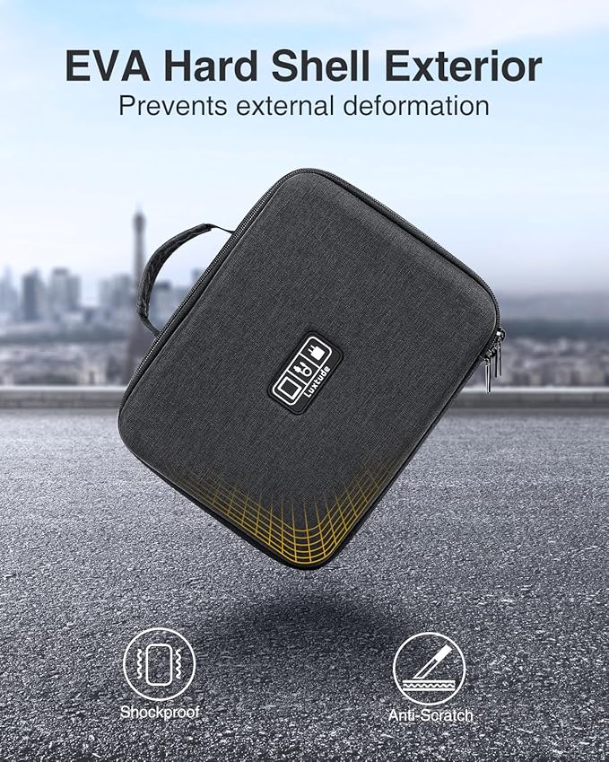 Luxtude Electronics Organizer Travel Case Large, Tech Organizers Travel Case - Image 4