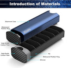 Extra Large Pill Organizer 7 Day, Aluminum Daily Pill Box, Weekly Travel Pill - Image 3