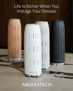 AromaTech Ambience Scent Diffuser for Essential Oil Blends & Fragrances – Waterless Scent Machine w/Bluetooth for Home, Bathroom Boutiques, Hotel, Spa – White Stone