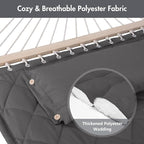 ANOW Double Hammock with 12FT Heavy Duty Steel Stand Included, 2 Person Hammock - Image 5