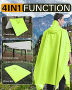 iCreek Hooded Rain Poncho with Pocket Waterproof Lightweight Unisex Raincoat - Image 3