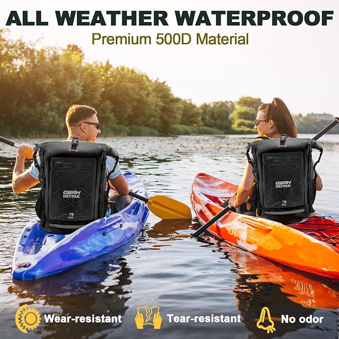 Waterproof Backpack Dry Bag 35L/55L/85L– Heavy Duty Roll-Top Hiking Backpack - Image 7