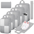 8 Set Compression Packing Cubes Travel, Lightweight Expandable Travel Cubes by Attmu