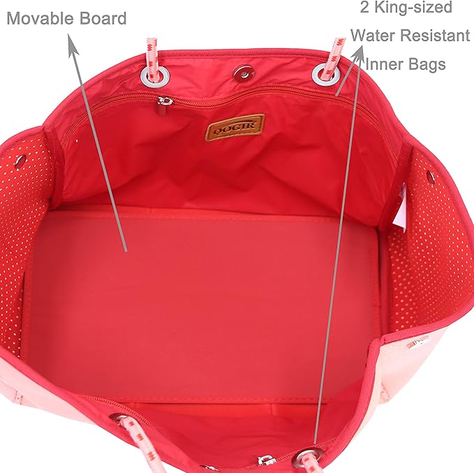 QOGiR Neoprene Multipurpose Beach Bag Tote - Image 4