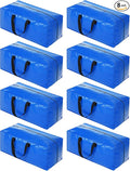 8 Pack Heavy Duty Extra Large Moving Bags Storage Tote by ACNUSIK
