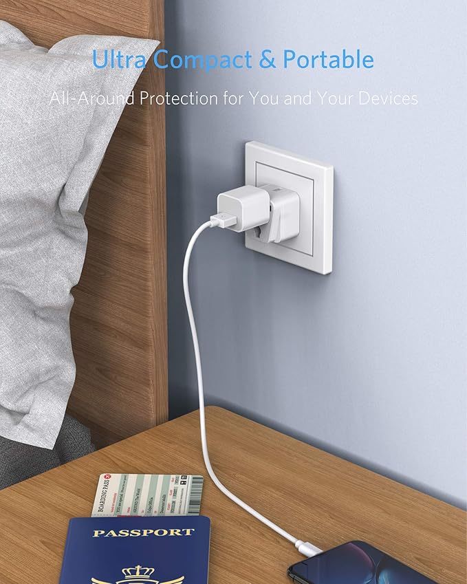 BESTEK UK Travel Plug Adapter Set, Grounded Universal Power Plug Adapter - Image 2