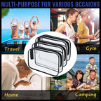 16 Pieces Clear Makeup Bags Bulk, TSA Approved Toiletry Bag - Image 6