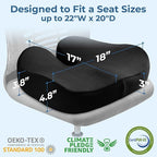 5 STARS UNITED Seat Cushion for Tailbone Pain Relief – Large Memory Foam - Image 4