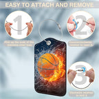 Basketball on Fire Set of 2 Luggage Tags - Image 4