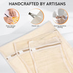 6-Piece Bag, Durable Cotton Mesh Laundry Bag, Sturdy Zipper, Breathable Mesh - Image 3