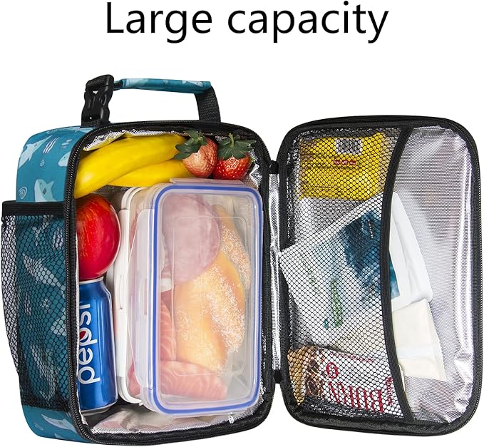 Hap Tim Lunch Box, Insulated Lunch Bag, Reusable Lunchbox Cooler Bag Shark - Image 4