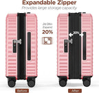 SHOWKOO Suitcase Hardside Expandable Luggage Set, Suitcase - Image 7