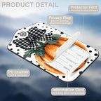 2 Pcs Pumpkin with Checkered Bow Luggage Tags - Image 3