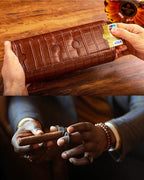 MR.OKAY 3 Watch Travel Case- Classic Leather Watch Case - Image 5