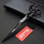 7 inch salon personalized scissors 19 cm cool black salon hair styling hair scissors stainless steel hair tools
