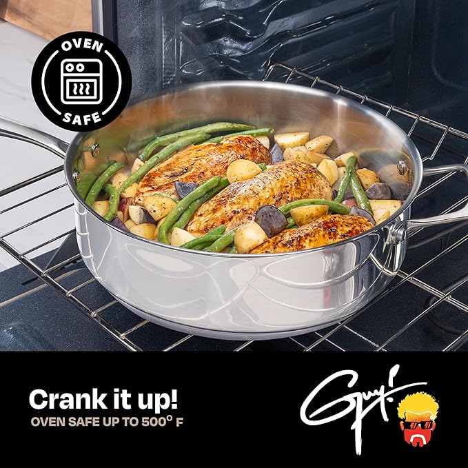 Guy Fieri's Flavortown 10-Piece Stainless Steel Cookware Set - Image 6