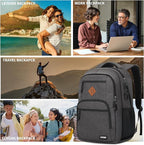 Black Backpacks for Men, Backpack for School, School Backpack for Boys Teens - Image 6