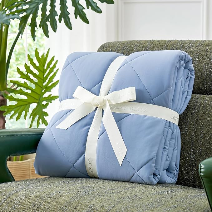 Cozy Bliss Cooling Blanket for Hot Sleepers, Q-Max 0.4 Cooling Comfort for - Image 5