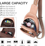 7L Sling Bag for Women Men Leather Small Sling Backpack Daypack Anti Theft - Image 3